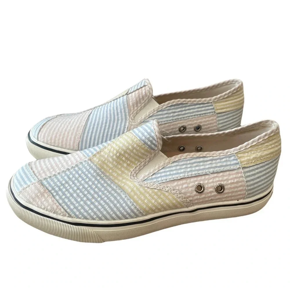 Sperry Top-Sider Pastel Striped Textile Casual Loafers Shoes